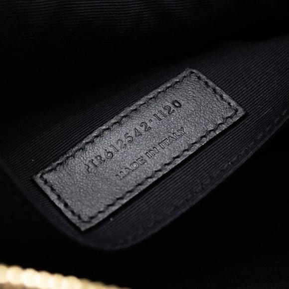 YSL Monogram Camera Lou Medium Jaguar Pattern Raffia Black Leather Shoulder Bag - Picture 9 of 12